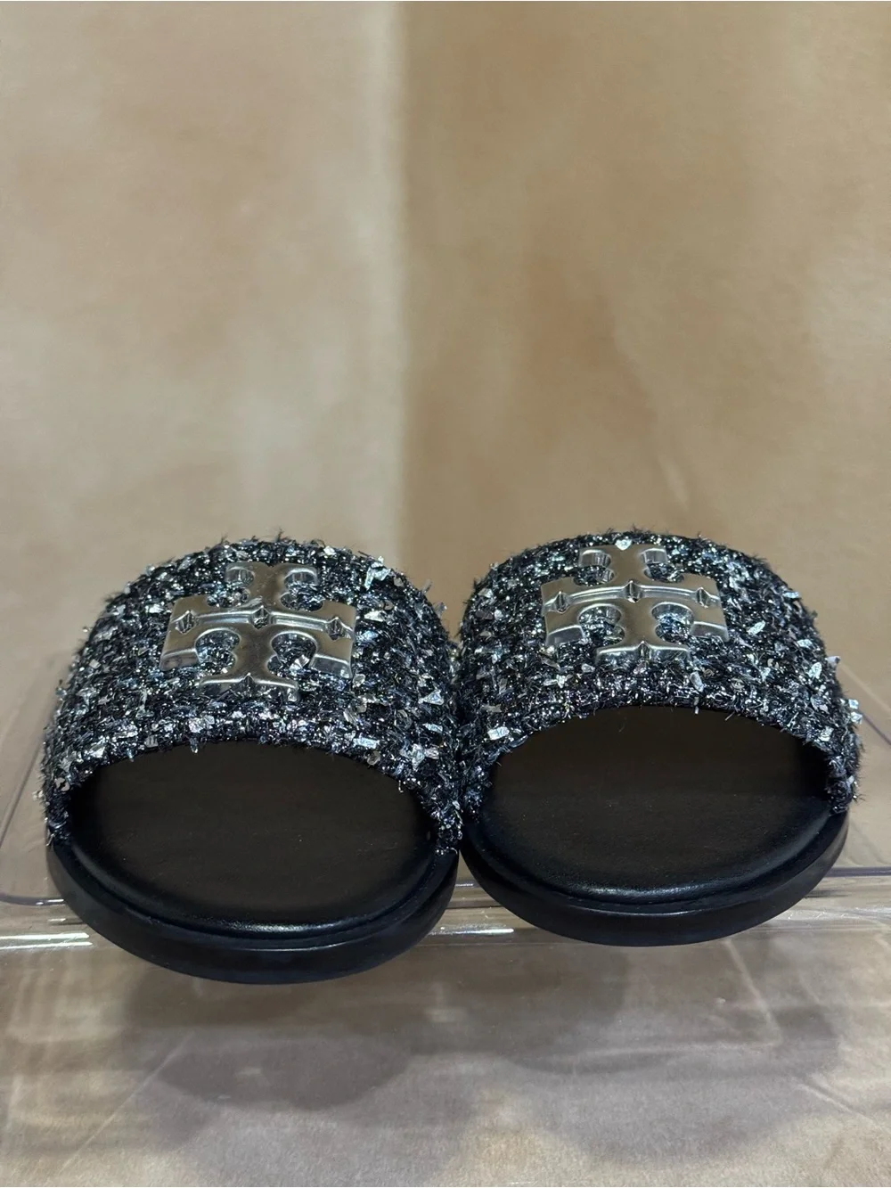 Tory Burch Sequin Slide Sandals